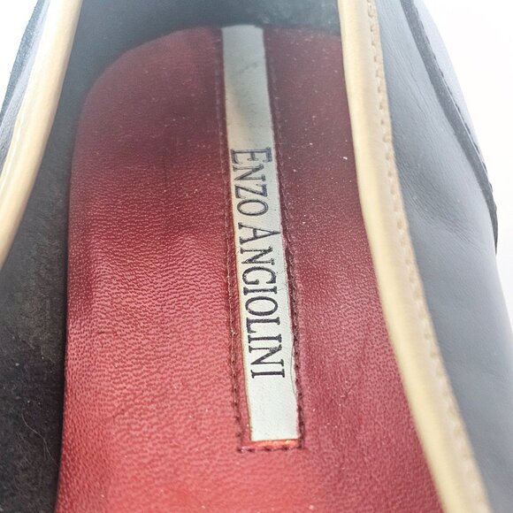 Vintage Enzo Angiolini Ealamel Blue Gold White Metallic Star Flats, 8W - Picture 7 of 10